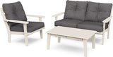 POLYWOOD® Lakeside Deep Seating Set, Sand/Ash Charcoal - Photo 1
