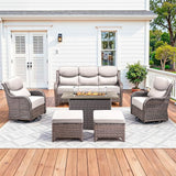 Luxury Patio Furniture Set with 42.5" Fire Pit Table - Photo 1