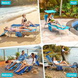 #WEJOY 3 in 1 Tanning Chair with Face Hole & Canopy - Photo 7