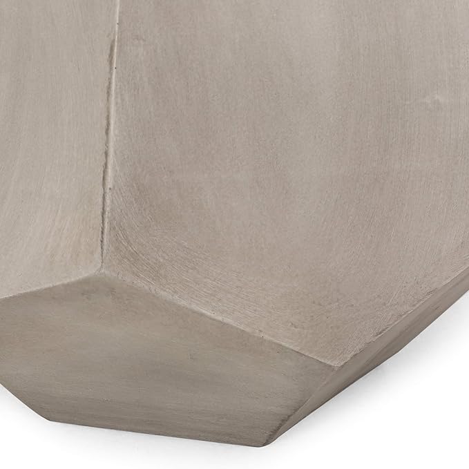Outdoor Side Table Concrete End Table Faux Stone Small Coffee Tables, Garden Stool Plant Stand for Porch - Photo 6