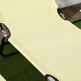 Outsunny 2 Piece Folding Chaise Lounge Pool Chairs, Outdoor Sun Tanning Chairs with 5-Level Reclining Back - Photo 8