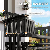 Outsunny 2-Person Patio Swing Glider Bench with Quick Drying Design and Wide Armrest - Photo 8