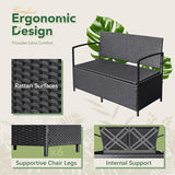Flamaker Patio Loveseat Wicker Outdoor Furniture - Photo 5