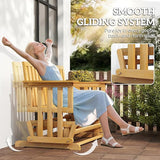 Outsunny 2-Person Patio Swing Glider Bench with Quick Drying Design and Wide Armrest - Photo 4