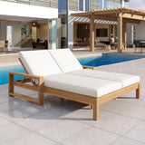 Outdoor Double Lounge Chair with 5-Position Adjustable Backrest for Each Seat - Photo 1