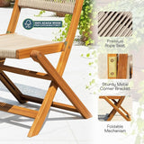 Idzo Wood Rope Design Bistro Chairs - Photo 3