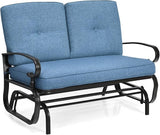 Giantex Outdoor Glider Bench, Patio Loveseat with Cushions, 440 Lbs Capacity, 2-Person Outdoor Rocking Chair - Photo 1