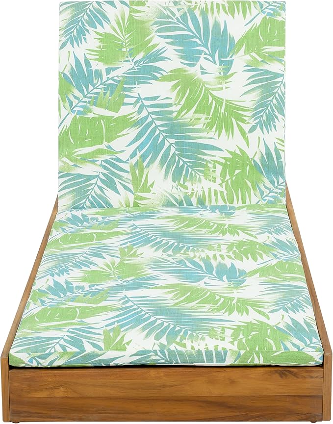 Outdoor Lounge Chaise Set with 2" Water-Resistant Cushion, 4-Position Adjustable Backrest Recliner - Photo 6
