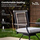PHI VILLA 5 PCS Outdoor Counter Height Table and Chairs - Photo 4