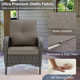 Belord Patio Club Chair Wicker Chairs - Outdoor High Back Chair Set of 2 Patio Furniture Set Rattan Seating with - Photo 5