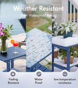 PASAMIC 2-Tier Adirondack Square Outdoor Side Table, HDPE Small Outdoor Table, Patio End Table for Patio, Pool, Backyard - Photo 4