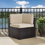 Crosley Furniture Palm Harbor Corner Outdoor Sectional Chair, Wicker Patio Chairs for Porch, Deck, Backyard - Photo 2