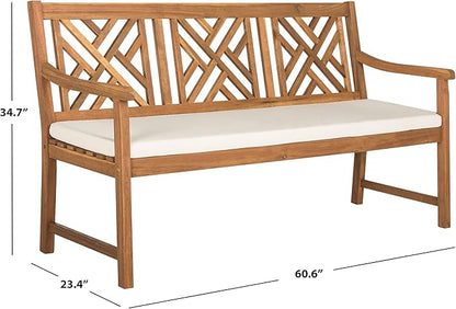 Safavieh PAT6738A Outdoor Collection Bradbury 3 Seat Bench
