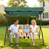 GarveeLife Outdoor Porch Swing Chair with Adjustable Canopy for Adults, 3-Seat Patio Glider Bench with Thick Cushions - Photo 2