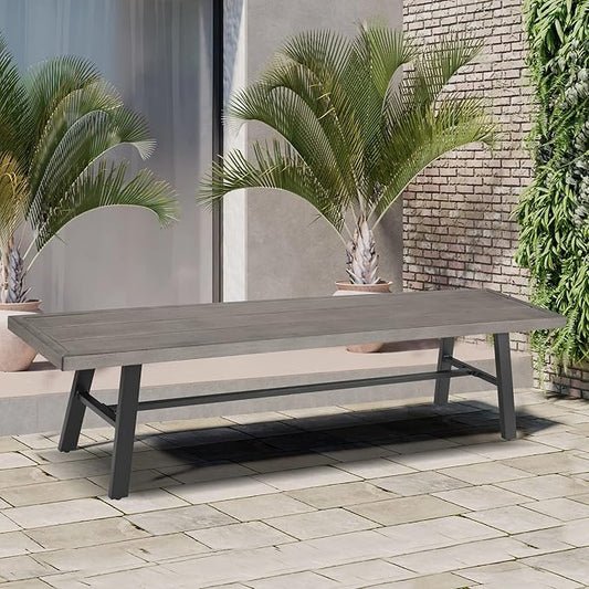Ulax furniture Dining Bench, Outdoor Patio Bench, 69.75" Metal Picnic Benches for Garden, Porch, Backyard