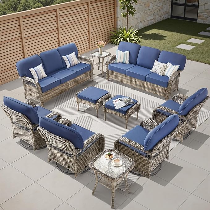 10 Pieces Outdoor Patio Furniture Set - Photo 9