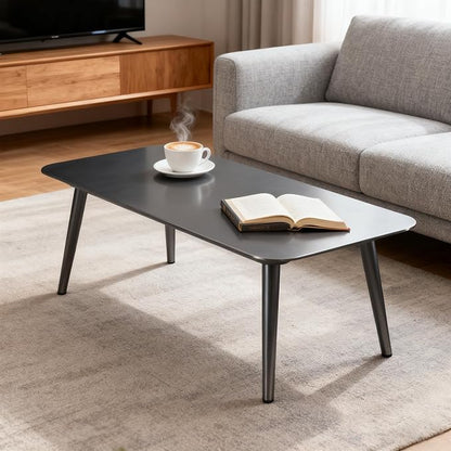 All-Weather Aluminum Outdoor Coffee Table | Modern & Durable Patio Furniture | Perfect for Balcony, Garden, and Poolside | Black (37 x 21.2 x16.5 in)