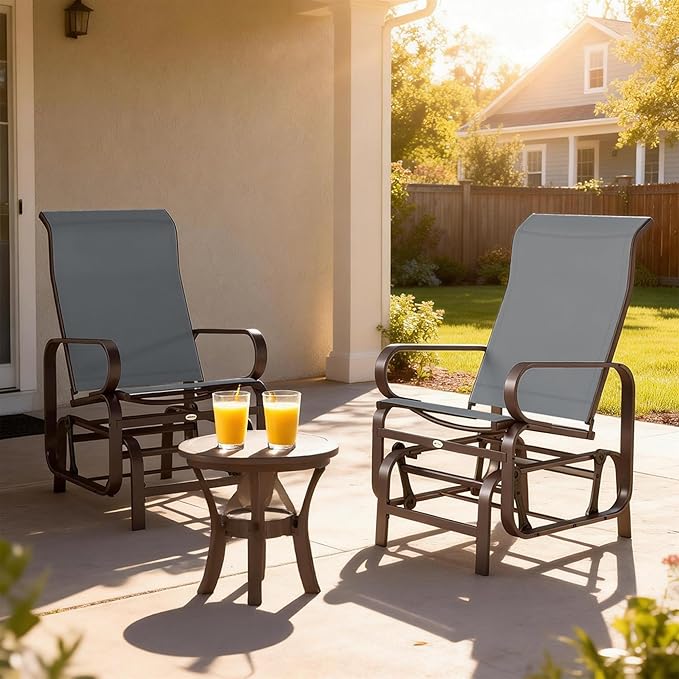 Outsunny Outdoor Glider Chair Set of 2 - Photo 9