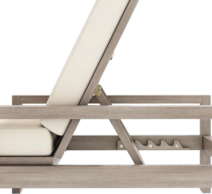 Think 30Lounge Chair Set of 2, Patio Sun Tanning Chair, Outdoor Chaise Lounger with 5-Position Reclining Back, for Pool, Balcony & Garden,Gray