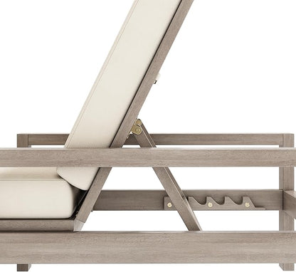 Think 30Lounge Chair Set of 2, Patio Sun Tanning Chair, Outdoor Chaise Lounger with 5-Position Reclining Back, for Pool, Balcony & Garden,Gray