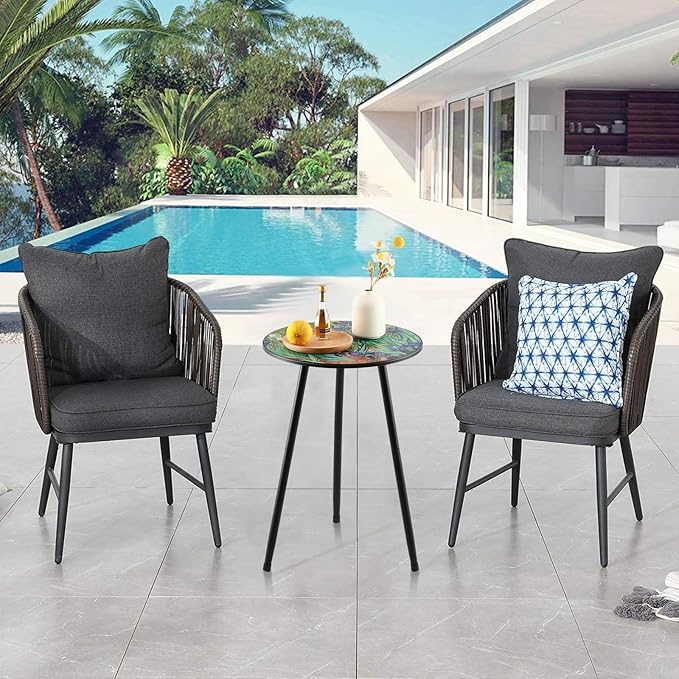 Outdoor Side Table Patio Side Tables for Outside End Tables Small Outdoor Table Round Patio Coffee Table Modern Metal Plant Stand Outside, Patio, Indoor, Bedroom, Living Room, Small Spaces, Iris