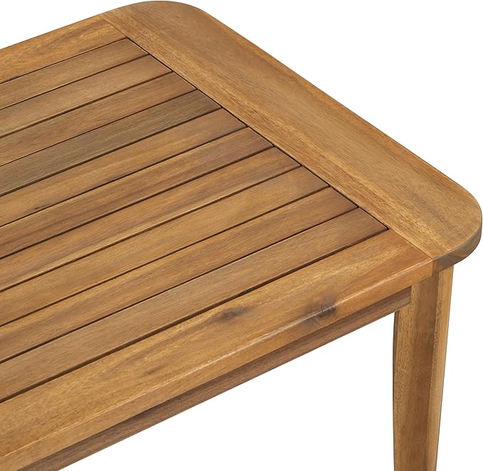 Christopher Knight Home Pula Patio Coffee Table, Acacia Wood Accent Table, Rectangluar End Table, Book Table - Photo 7