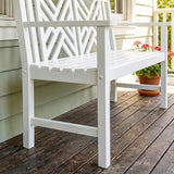 Achla Designs Fretwork Garden Bench, 4 ft White - Photo 6