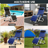 MOPHOTO Zero Gravity Chair, Outdoor Padded Lounge Chair with Side Table, Zero Gravity Recliner Chair - Photo 6