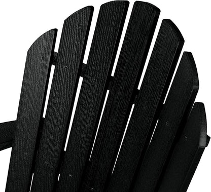 highwood Hamilton Made in the USA Folding and Reclining Adirondack Chair, Adult Size, Black