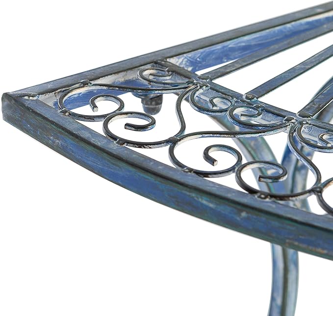 Safavieh Outdoor Collection Annalise Victorian Antique Blue Accent Table