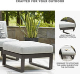 Signature Design by Ashley Beachloft Casual Nuvella Weather Resistant Fabric Square Outdoor Ottoman with Cushion - Photo 4