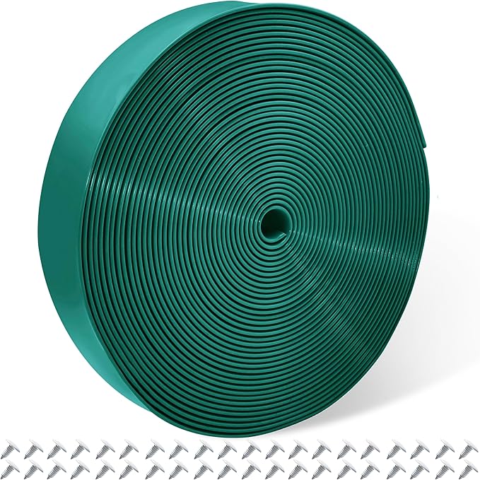 Vinyl Straps for Patio Chair Repair Kit 2'' Wide 50 Ft Long Replacement Straps + 50 Free Rivets for Outdoor Lawn Furniture Chaise Lounge Repair (Dark Green)