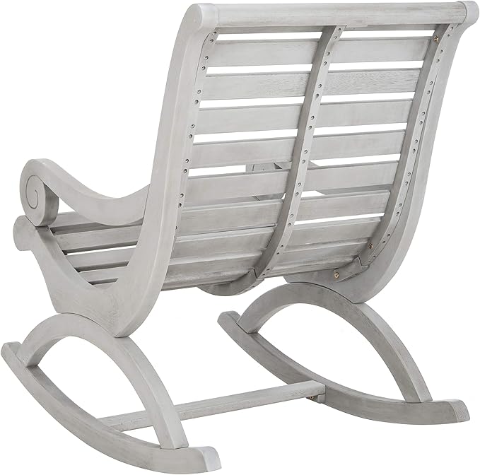 Safavieh PAT7016A Outdoor Collection Sonora Ash Grey Rocking Chair