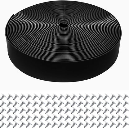 Vinyl Straps for Patio Chair Repair Kit 2'' Wide 50 Ft Long Replacement Straps + 50 Free Rivets for Outdoor Lawn Furniture Chaise Lounge Repair (Black)