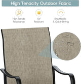 Patio Swivel Chairs Set of 4, Outdoor Dining Chairs with High Back - Photo 6