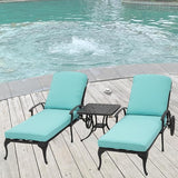 Chaise Lounge Outdoor Chair with Side Table - Photo 8