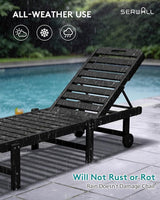 SERWALL Outdoor Chaise Lounge Set of 2 - Photo 7