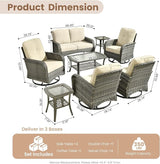 HOOOWOOO Patio Furniture Set, 8 Pieces Outdoor Conversation Set - Photo 7