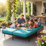 BULEXYARD 51.2" Double Chaise Lounge Outdoor, 2-Person PE Wicker Patio Daybed with Dual 5-Position Adjustable Backrest - Photo 4