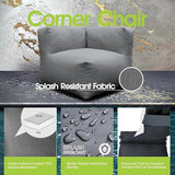 Dineli Modern Arm-Rest Chair Coner Chair Outdoor Furniture Comfy Patio Couch Sofa Outdoor Bean Bag Chair Creating a - Photo 5