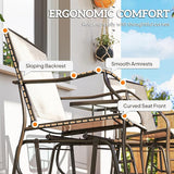 Outsunny Outdoor Glider Chairs with Coffee Table - Photo 8
