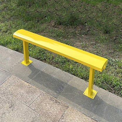 Outdoor Metal Garden Bench, All-Weather Backless Park Bench for Garden, Porch, Backyard, Park, Lawn, Entryway - Weatherproof Design, 2-3 Person Capacity