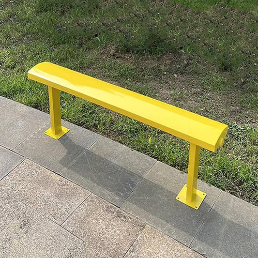 Outdoor Metal Garden Bench, All-Weather Backless Park Bench for Garden, Porch, Backyard, Park, Lawn, Entryway - Weatherproof Design, 2-3 Person Capacity
