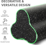 18" Modern Outdoor Side Table, Durable Lightweight MGO Faux Terrazzo Patio Accent Table, Black Coffee Table - Photo 4