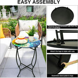 Fashion&cool Outdoor Side Tables, 14" Round Patio Side Table - Photo 8