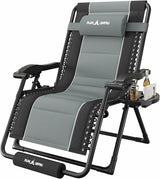 Amopatio Zero Gravity Reclining Patio Chair, XXL Foldable Lounge Chair with Removable Cup Holder/Headrest/Footrest - Photo 1