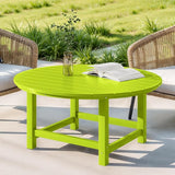 Costaelm Patio Conversation Table, Tatio Accent HDPE Outdoor Weather Resistant - Photo 1