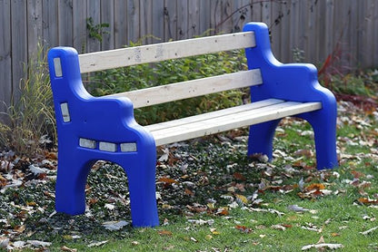 DIY Bench Ends Kit – Build Your Own Outdoor or Patio Bench – Fits Standard 2x4s, Hardware Not Included – Made in USA by Confer Plastics (Blue)