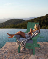 SERWALL Modern Adirondack Chair, Folding Adirondack Chair with Dual Cup Holders - Photo 2