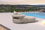 PURPLE LEAF Outdoor Chaise Lounge 1 Piece Chair Modern Aluminum Lounger Daybed with Lumbar Pillow and Armrest for Patio - Photo 3